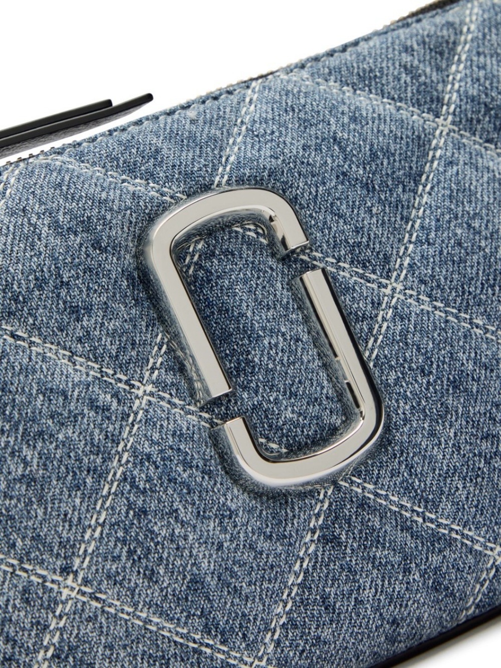 MARC JACOBS Denim Quilted Convertible Bag with Silver Hardware - Picture 7 of 9